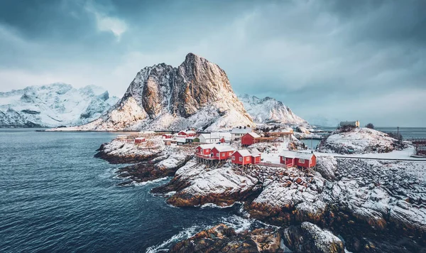 Αλιευτικό χωριό Hamnoy στις Νήσους Lofoten, Νορβηγία — Φωτογραφία Αρχείου