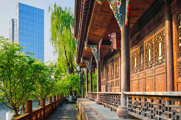 Padiglione di Wangjiang nel parco di Wangjianglou. Chengdu, Sichuan, Cina — Foto Stock