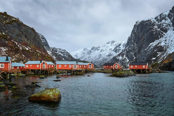 Nusfjord halászfalu Norvégiában — Stock Fotó