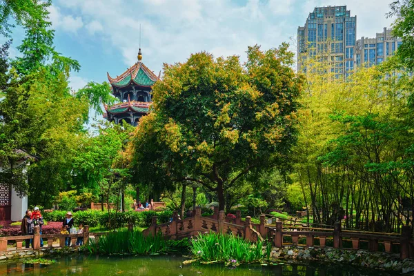 Wangjiang pawilon w Wangjianglou park. Chengdu, Sichuan, Chiny — Zdjęcie stockowe