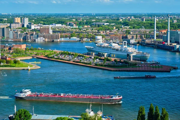 Pohled na město rotterdam — Stock fotografie