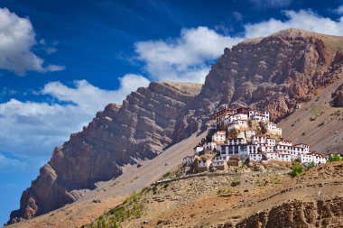 Ki gompa Tibet manastır. Spiti Vadisi, Himachal Pradesh, Indi