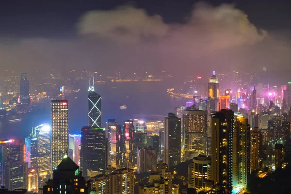 Гонконг хмарочосів skyline видом на міський пейзаж — стокове фото