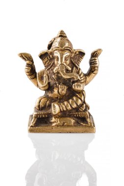 Ganesha heykelin üzerine beyaz
