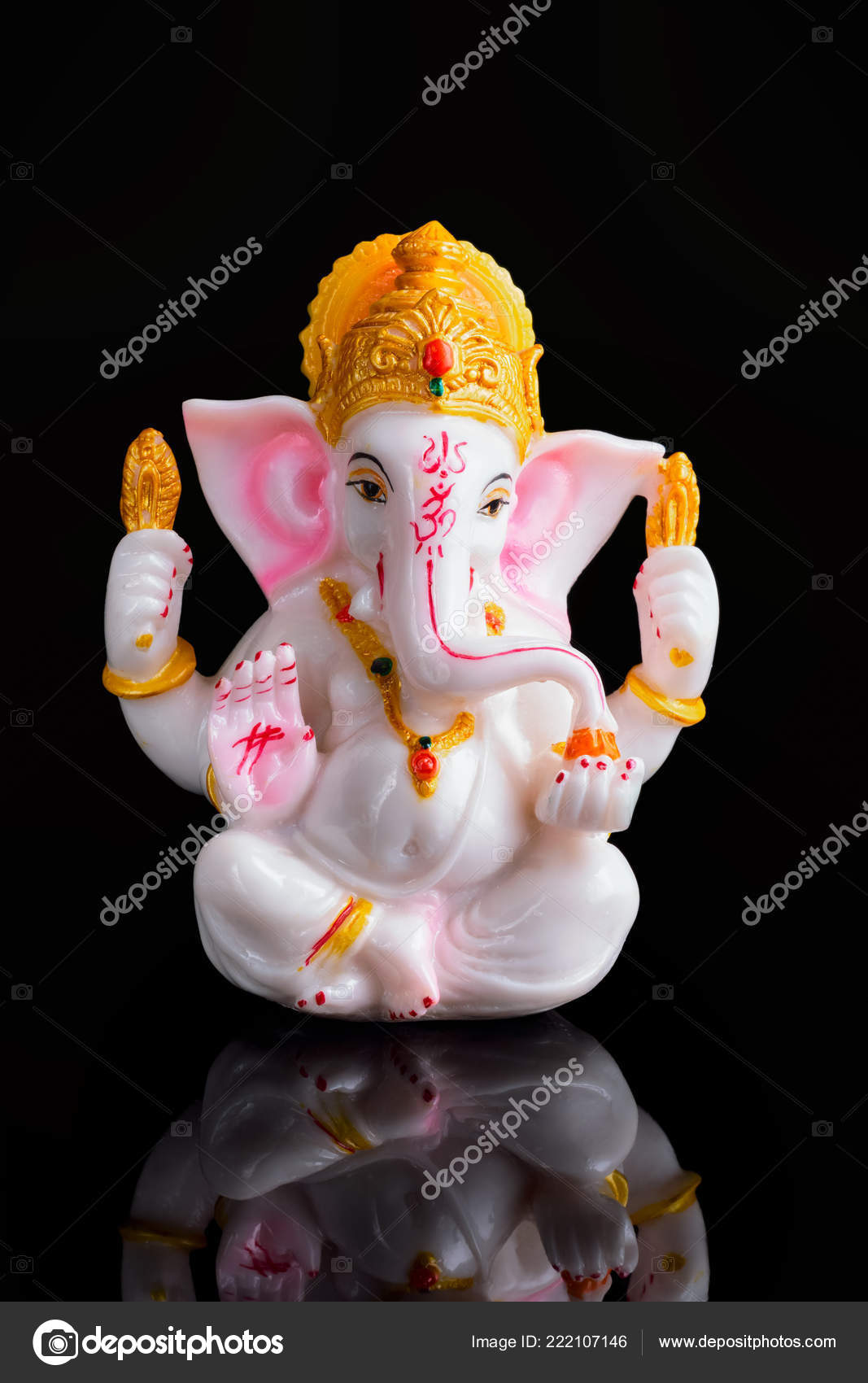Ganesha on black background Stock Photos, Royalty Free Ganesha on black  background Images | Depositphotos