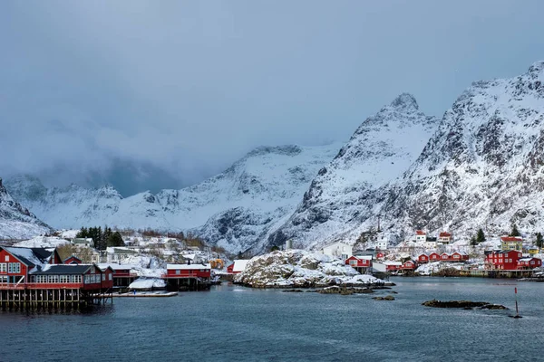 "Ein "Dorf auf den Lofoten, Norwegen — Stockfoto