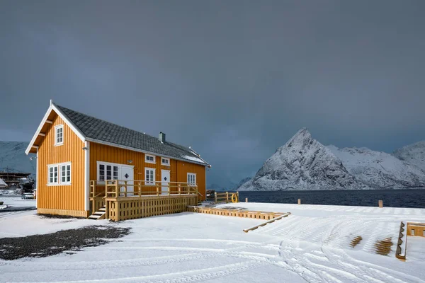 挪威Lofoten群岛Sakrisoy渔村 — 图库照片