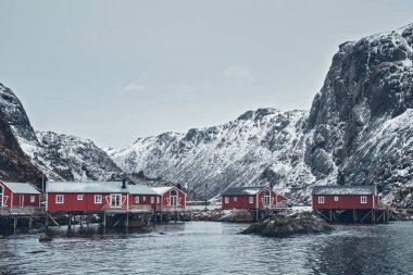 Norveç 'te Nusfjord balıkçı köyü
