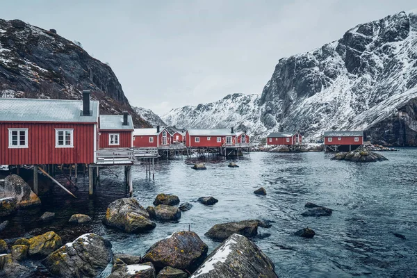 Norveç 'te Nusfjord balıkçı köyü