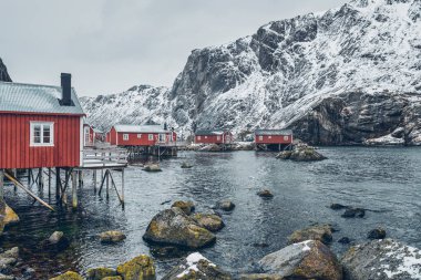 Norveç 'te Nusfjord balıkçı köyü