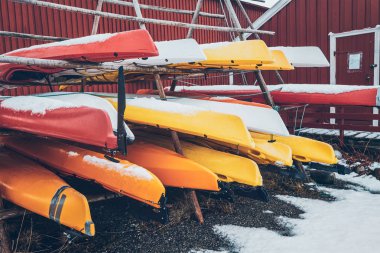 Kayak Kış Reine balıkçı köyü, Norveç