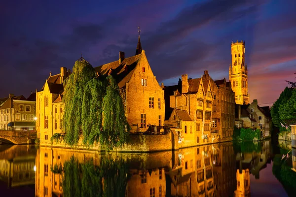 Beroemd uitzicht op Brugge, België — Stockfoto