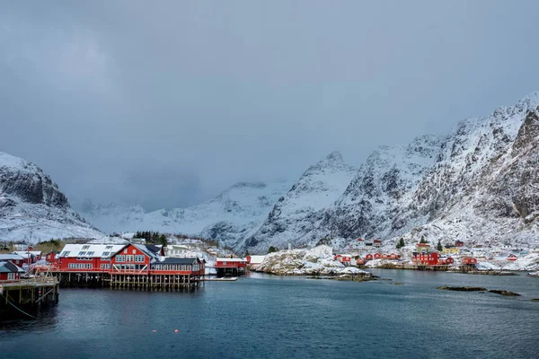 ""Lofoten Adaları 'ndaki bir köy, Norveç — Stok fotoğraf