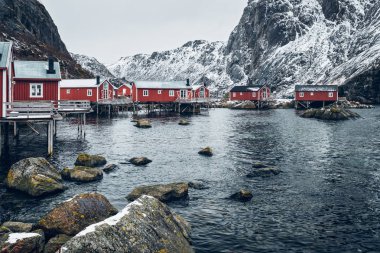 Norveç 'te Nusfjord balıkçı köyü