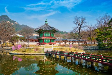 Hyangwonjeong köşk, Gyeongbokgung Sarayı, Seoul, Güney Kore