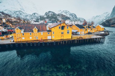 Norveç 'te Nusfjord balıkçı köyü