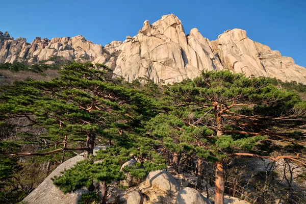 Roccia di Ulsanbawi nel Parco Nazionale di Seoraksan, Corea del Sud — Foto Stock