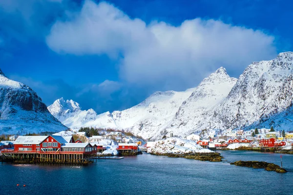"Деревня на Лофотенских островах, Норвегия — стоковое фото