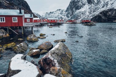 Norveç 'te Nusfjord balıkçı köyü