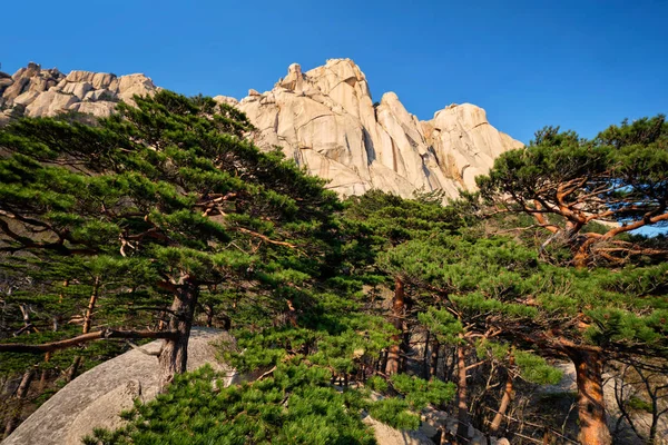 Ulsanbawi rock w Parku Narodowego Seoraksan, Korea Południowa — Zdjęcie stockowe