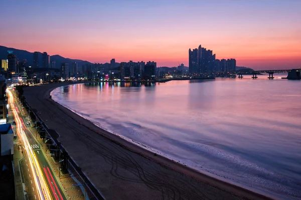Praia de Gwangalli em Busan, Coreia do Sul — Fotografia de Stock