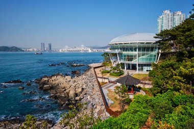 Nurimaru Apec şirketten Dongbaek Adası ve Gwangan Köprüsü Busan, Güney Kore