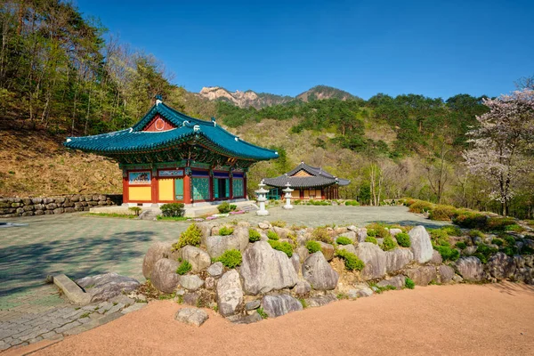 Templo Sinheungsa en el Parque Nacional Seoraksan, Soraksan, Corea del Sur — Foto de Stock