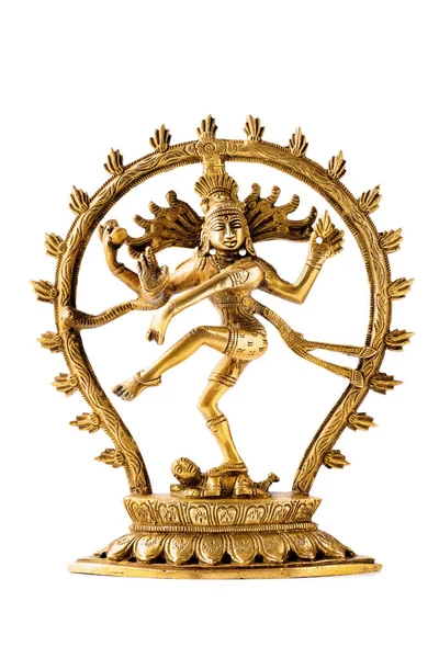 Estatua de Shiva Nataraja Señor de la Danza aislado — Foto de Stock
