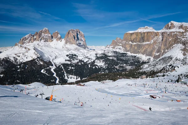 意大利Dolomites的滑雪胜地 — 图库照片