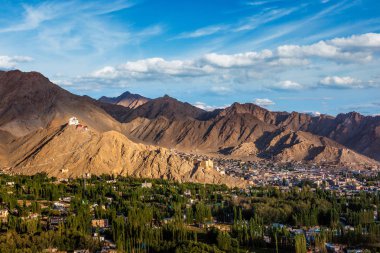 Namgyal Tsemo gompa ve fort. Ladakh, Hindistan