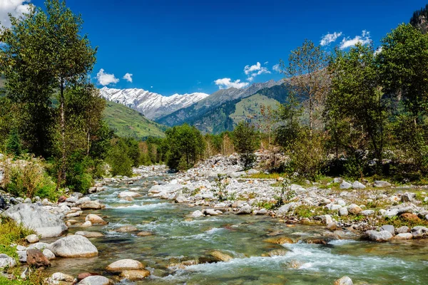 Beas rivier in Kullu Valley, Himachal Pradesh, India — Stockfoto