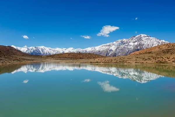 Dhankar Gölü. Spiti Vadisi, Himachal Pradesh, Hindistan — Stok fotoğraf