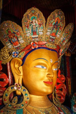 Maitreya Buddha in Thiksey Gompa, Ladakh clipart