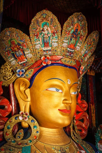 弥勒佛在 Thiksey 寺，拉达克 — 图库照片