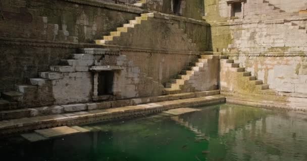 Deposu Toorji Jhalra Baoli Stepwell Jodhpur Rajasthan Hindistan Daki Kaynaklarından — Stok video