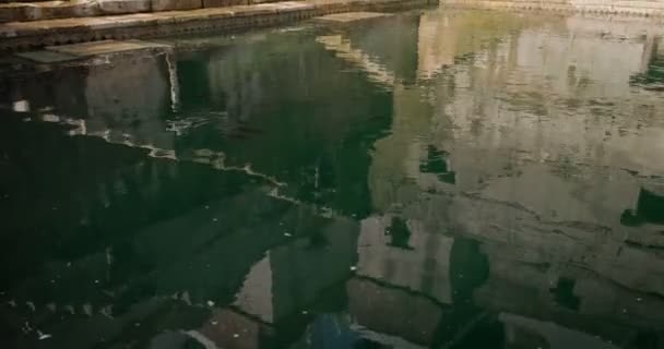 Waterberging Toorji Jhalra Baoli Stepwell Een Van Waterbronnen Jodhpur Rajasthan — Stockvideo