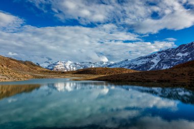 Dhankar Gölü. Spiti Vadisi, Himachal Pradesh, Hindistan