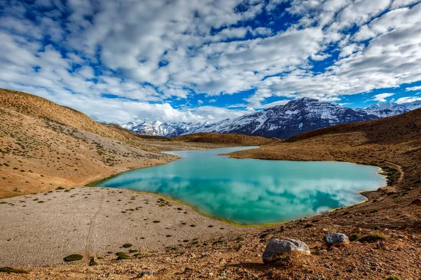 Dhankar Lake. Spiti Valley, Himachal Pradesh, India — Stock Photo, Image