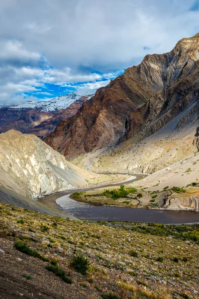 印度喜马偕尔邦喜马拉雅山的斯皮蒂山谷 — 图库照片