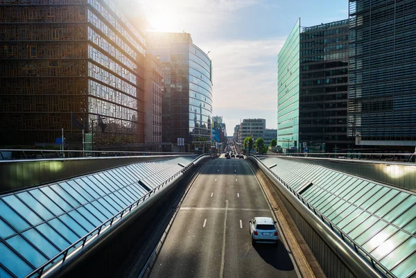 Straatverkeer in Brussel — Stockfoto