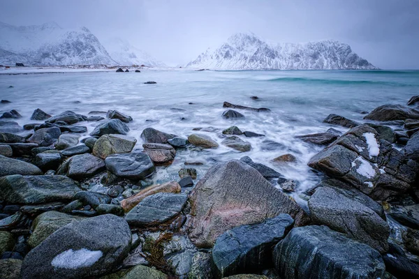 Pantai laut Norwegia — Stok Foto