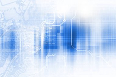 Elektronik devre kartı yüksek teknoloji kavramı, yakın çekim.