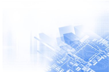 Elektronik devre kartı yüksek teknoloji kavramı, yakın çekim.