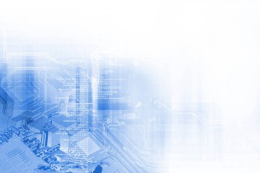 Elektronik devre kartı yüksek teknoloji kavramı, yakın çekim.