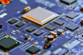 Část koncepce elektronických součástek počítačového obvodu pro elektronický obvod počítače