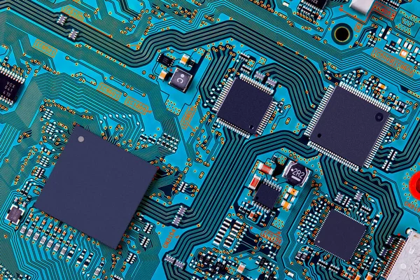 Elektronische Leiterplatte Teil Des Konzepts Der Elektronischen Maschinenkomponente Technologie Der — Stockfoto