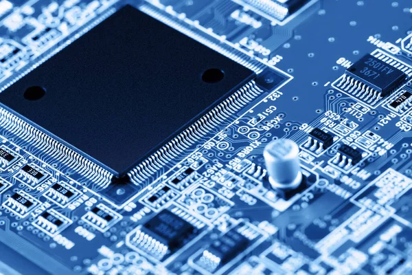 Placa Circuito Electrónico Parte Tecnología Concepto Componente Máquina Electrónica Hardware — Foto de Stock