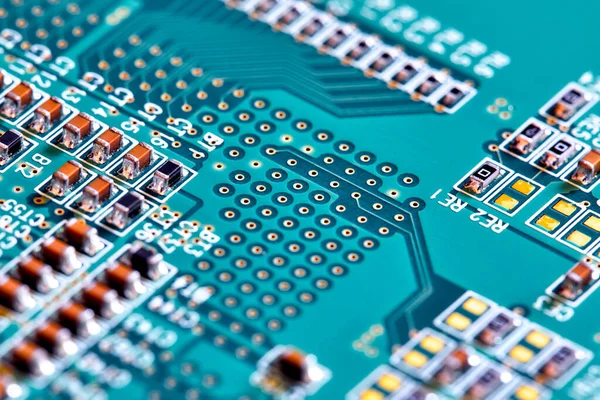 Parte Placa Circuito Eletrônico Tecnologia Conceito Componente Máquina Eletrônica Hardware — Fotografia de Stock