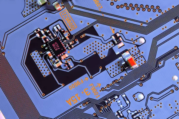 Elektronikus Áramkör Számítógépes Áramkör Hardver Elektronikai Gép Komponens Koncepció Technológia — Stock Fotó