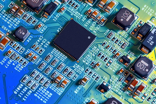 Placa Circuito Electrónico Parte Tecnología Concepto Componente Máquina Electrónica Hardware — Foto de Stock